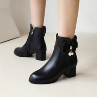 Nouvelles Bottines Décontractées pour Femmes 2025 – Tendance, Bout Orné, Hiver, Élégantes, Grandes Tailles, Chaudes