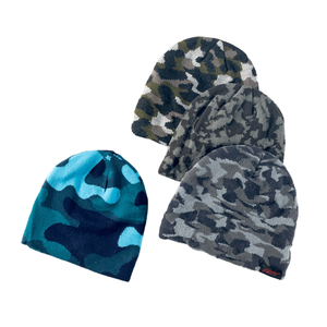 Gorros Personalizados de Color Camuflado con Diseño de Frutas a Cuadros, Unisex, Jacquard, 100% Acrílico, Gorros de Punto Lisos para Adultos, con Etiqueta Tejida y Bordada - Product Image 1