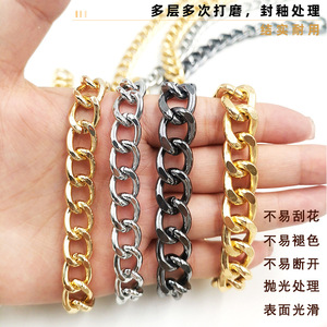 Cadena de aluminio de doble cara para decoración de bolsos DIY, cadena metálica de alta calidad, 800 eslabones, plateada, origen Huizhou - Product Image 3