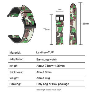 Bracelet de montre à dégagement rapide 22mm 20mm, bracelets de montre hybride en cuir Silicone pour Samsung Galaxy <span class=keywords><strong>Watch</strong></span>/Huawei <span class=keywords><strong>Watch</strong></span>/<span class=keywords><strong>Garmin</strong></span> - Product Image 6