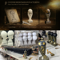 Trofeo de Fútbol al por Mayor de Fábrica, Premio Bota de Oro Personalizado, Mejor Jugador, Portero, Club de Fútbol, para Resina Dorada