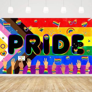 Latar Belakang Fotografi Hati Pelangi Happy Pride Love Is Love Latar Belakang Pesta LGBT Gay Pride Banner yang Dapat Disesuaikan - Product Image 2