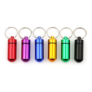 Boîte à pilules étanche en aluminium 17*48mm, étui pour médicaments, conteneur porte-clés - Product Image 1
