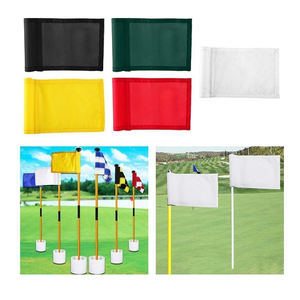 Ventas calientes Impresión a todo color Tubo duradero Inset Deportes al aire libre Logotipo impreso personalizado Pequeñas banderas de golf de doble cara - Product Image 5