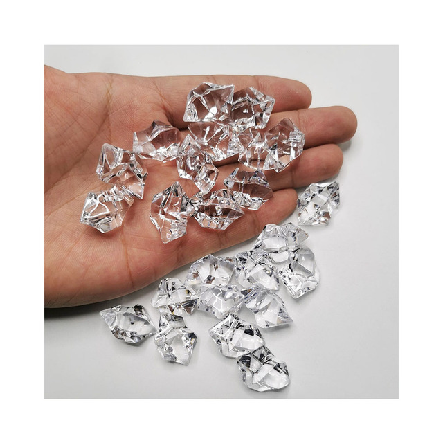 500G/Bag Fake Ice Cubes Acrylic Ice Cubes Irregular Crystal Stone for Home Display Bar Photography PropsDecoration