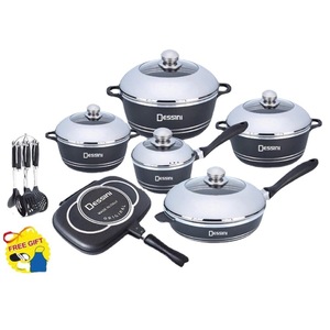 Bộ nồi chảo chống dính cao cấp 23 món, chất liệu nhôm đúc đá y tế, dùng được trên bếp từ, bộ dụng cụ nấu ăn, quà tặng - Product Image 5