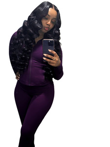 Completo Sportivo Chic <span class=keywords><strong>da</strong></span> <span class=keywords><strong>Donna</strong></span> in Maglia Autunnale, Pantaloni a Zampa, Set Due Pezzi con Zip e Maniche Lunghe - Product Image 6