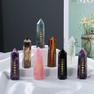 Piedras curativas de cristal, feng shui, <span class=keywords><strong>eclipse</strong></span> <span class=keywords><strong>lunar</strong></span>, punto de artesanía, amatista de cuarzo rosa, artesanías populares - Product Image 4