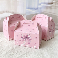 Boîte à bonbons rose personnalisée avec logo, écologique, recyclable, ventilée, idéale pour l'emballage