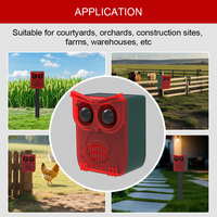 Système de sécurité solaire domestique IP55 avec détecteur de mouvement, alarme sonore et lumineuse, capteur infrarouge extérieur, dissuasif pour animaux, en matériau ABS