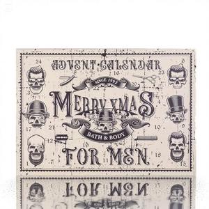 <span class=keywords><strong>Calendrier</strong></span> de l'<span class=keywords><strong>Avent</strong></span> OEM élégant pour hommes, design tête de mort, avec 24 surprises beauté et bien-être, coffret cadeau nourrissant au beurre de karité - Product Image 1