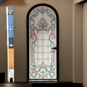 Plaque de <span class=keywords><strong>verre</strong></span> décorative en <span class=keywords><strong>cristal</strong></span> style <span class=keywords><strong>Tiffany</strong></span> à texture craquelée personnalisée, motifs multiples, pour décoration de mur rideau - Product Image 3