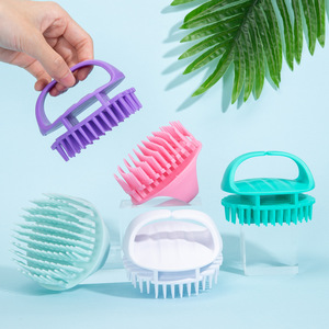 Brosse de massage en silicone pour cuir chevelu et corps, brosse de lavage capillaire, exfoliant pour cuir chevelu, outils de nettoyage de la tête - Product Image 4