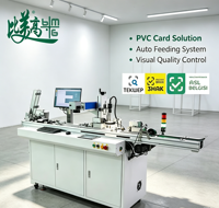 Machine de fabrication automatique de cartes PVC en ligne avec marquage laser UV, lecture de codes QR et contrôle visuel