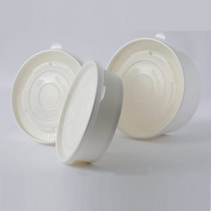 Paper Food Container Paper Paper Bowl With Lid Eco-friendly Disposable White Paper Bowl With Plastic Lids Hot Food Packing Container On Sale