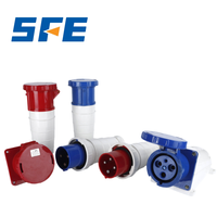 Prise et fiche industrielles SFE IP67 220-415V 3P 4P 5P mâle et femelle étanches 16A 32A 63A en cuivre