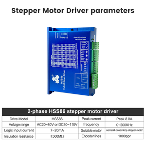 Hybrid Easy Servo Nema 34 Kit de motor paso a paso con controlador de codificador <span class=keywords><strong>HSS86</strong></span> Kit CNC de circuito cerrado - Product Image 4