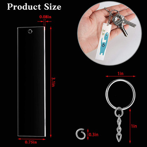 Custom Creative Acrylic <b>Keychain</b> Transparent Irregular Shape Small Pendant UV Printed DIY Label Decoration Cartoon Style - Product Image 4