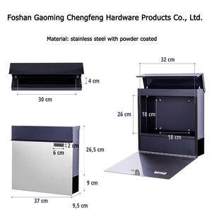 Wall Mounted Factory Customized Stainless Steel Newspaper Letterbox Modern Rustproof Newspaper Box Waterproof Metal <strong>Postbox</strong> - Product Image 3