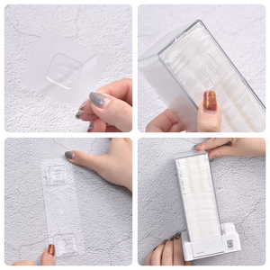 Distributeur automatique de tampons de coton carrés en acrylique, boîte de rangement anti-poussière pour salon de manucure et soins des ongles - Product Image 6