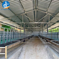 Hangar de ferme de bétail laitier préfabriqué grange de vache bâtiment de maison hangar stable de cheval grange de structure en acier étable
