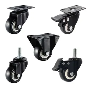 1.5"--2 inch PVC Swivel Steel Plate Caster Wheels Furniture Castors and castor wheel