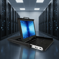 Commutateur KVM sur IP 19 pouces 8 ports CAT5 1U en rack avec console LED pour la gestion à distance des serveurs