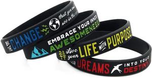 Pulseras de Silicona Inspiradoras con Frases Motivadoras, No Tóxicas, Ecológicas, Todo Es Posible para los Sueños de Éxito - Product Image 3
