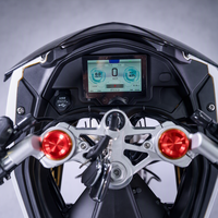 Electric Sportbike Streetbikes 3000W 72V Mid Drive ABS Gold Inverted Fork Radial 4-Piston Chain Drive White >80km/h E-Moto