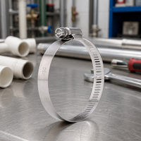 Collier de serrage réglable en acier inoxydable 304 avec poignée allemande pour tuyaux d'eau/air, modèle irrigation