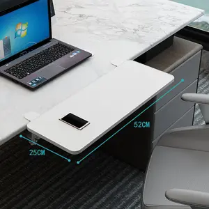 Plateau pour clavier de bureau à hauteur réglable, extractible sous le bureau, avec pince robuste, plateau coulissant, tiroir d'ordinateur