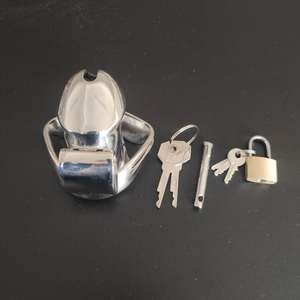 Male Chastity Device Stainless Steel Cock Ring Cage Men <strong>Penis</strong> Cages Toy Devices <strong>Sex</strong> Products <strong>for</strong> Adults - Product Image 2