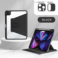 Pour ipad pro 13 pouces étui pour tablette 360 tourné clair dos debout couvertures en cuir