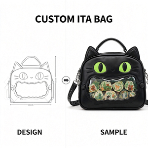 กระเป๋า Ita Bag แบบ ODM OEM สั่งทำได้ กระเป๋าสะพายข้างใส่ของได้เยอะ มีหน้าต่างใส สำหรับสะสมเข็มกลัดอนิเมะ ป้ายติดเสื้อ คอสเพลย์ กระเป๋าถือสะพายไหล่ - Product Image 3