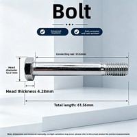 5/16"-18 Sechskantschraube, verzinkter Kohlenstoffstahl-Befestigungssatz für Lenkrollen-Montageteile