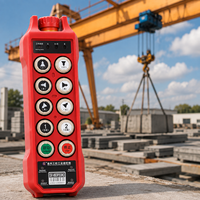 Télécommande sans fil ergonomique pour ponts roulants avec rappel de statut de puissance à deux niveaux et sensation au toucher optimale (rapport d'or)