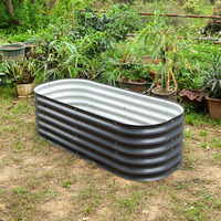 17 ''hauteur 4N1 surélevé lit de jardin Aluzinc revêtement jardinière boîte légumes fleurs herbes meubles d'extérieur OEM ODM