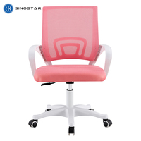 Chaise de bureau exécutive moderne et confortable en maille, pivotante et réglable, avec base en acier inoxydable, chaise ergonomique pour ordinateur et bureau à domicile