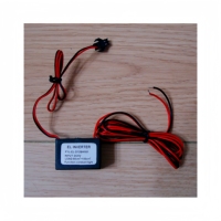 Invertisseur pour feuille EL 12V CC avec montage sur prise, conception silencieuse, mode lumière constante, étanchéité simple, bornes d'entrée rouge et noir