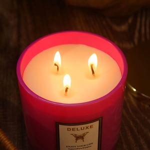 Vela Aromática de Lujo en Vaso de Vidrio con Cera de Soya Ecológica de 400g, Tapa de Hierro, Tema Romántico, Decoración para el Hogar, Aromaterapia, Regalo Creativo - Product Image 4