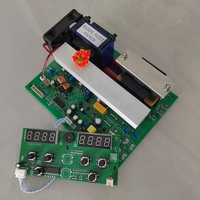 Carte de commande de nettoyage ultrasonique 40 kHz 800 Watts à double affichage avec connecteur de chauffage et réglage de la puissance et du minuterie