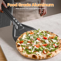 Pelle à pizza en acier inoxydable pour four à pizza extérieur, légère, pliable, compatible lave-vaisselle, outil de transfert