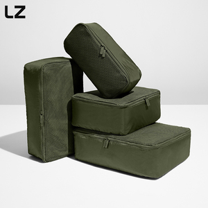 LZ Cubes d'emballage en maille respirante 4 Set avec trousse de toilette Organisateurs de compression légers pour valises Voyage et <span class=keywords><strong>camping</strong></span> - Product Image 4