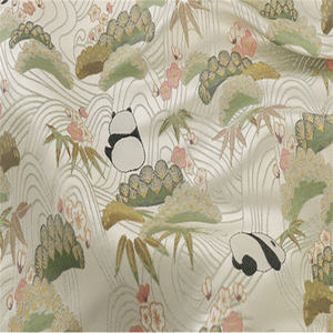 Bonito Original Chinês Panda Bamboo Jacquard Brocade Tecido 150cm Bela Venda Quente para Criança Calças De Pano Capa Suit - Product Image 4
