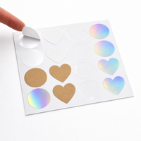 Maßgeschnittene Aufkleberbögen Wasserfeste Kiss-Cut-Etiketten Glänzend Kraft Transparent Holografisch für Verpackungen