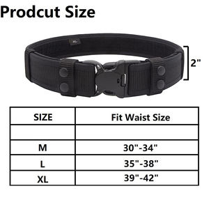 حزام تكتيكي احترافي من جينا، مقاسات <span class=keywords><strong>M</strong></span> و L و XL، عرض <span class=keywords><strong>2</strong></span> بوصة، متين لا يتشوه، حزام أمان تكتيكي من النايلون - Product Image 4