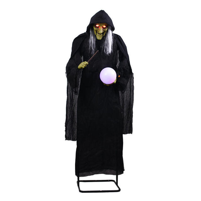 Life-Size Halloween Witch Animatronic Props for Festive Carnival Party Decorations New Arrival Bag Packed