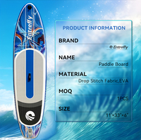 Planche de SUP gonflable double couche Drop Stitch ultralégère et écologique, certifiée BSCI, pour voyage, 11'*33''*6''