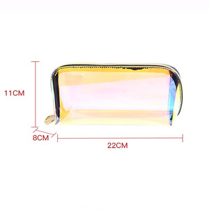 Cosmétique portable transparent minimaliste personnalisé en usine, imperméable, coloré, pour sac à fermeture éclair, en TPU réutilisable - Product Image 2