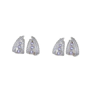 22598DIY Accesorios de Perlas, Pendientes de Plata S925 con Soporte Vacío para Múltiples Cuentas de 3-5mm para Joyería de Plata - Product Image 4
